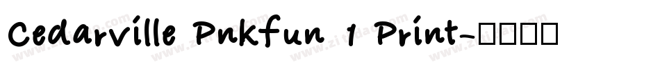 Cedarville Pnkfun 1 Print字体转换